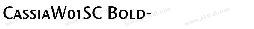CassiaW01SC Bold字体转换
